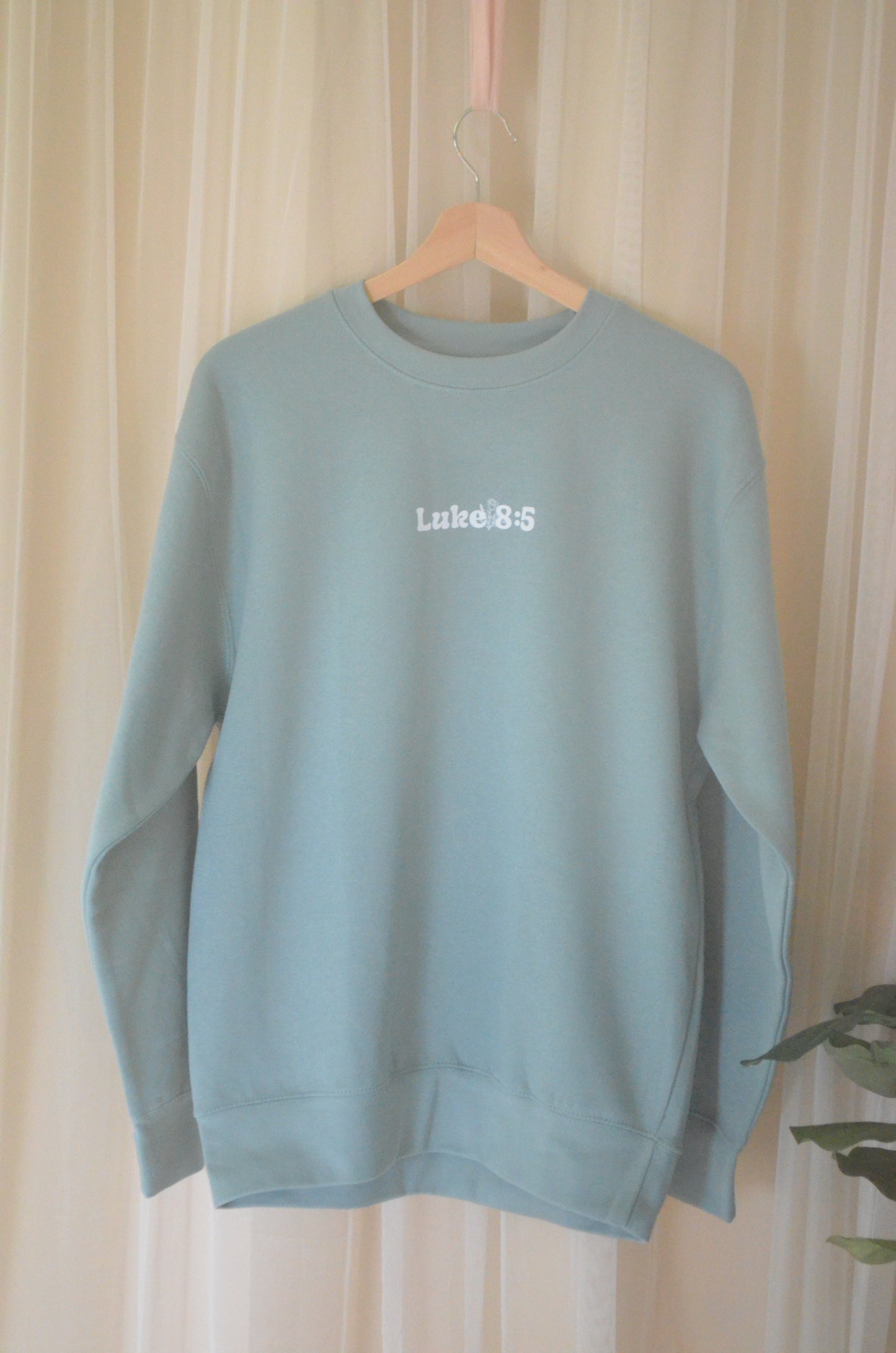 Luke 8:5 Rooted in Jesus Crewneck Sweatshirt